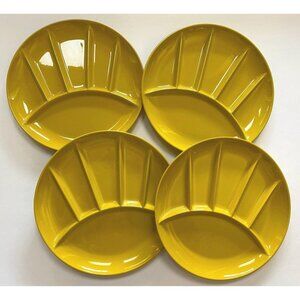 Fondue Portion Plates Japan Melamine Hard Plastic Yellow Kitchen Dining